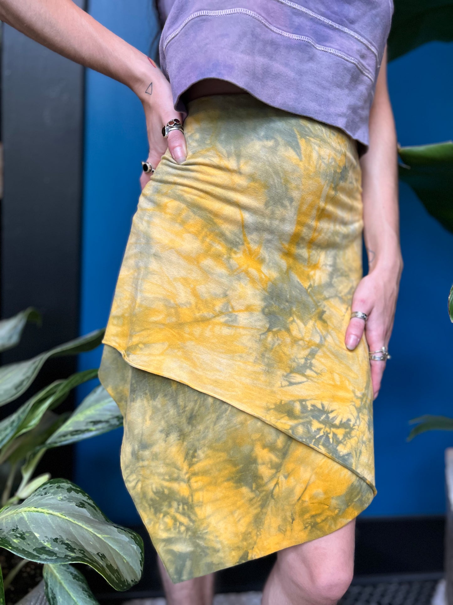 Lemon and Sage Mini Athena Skirt