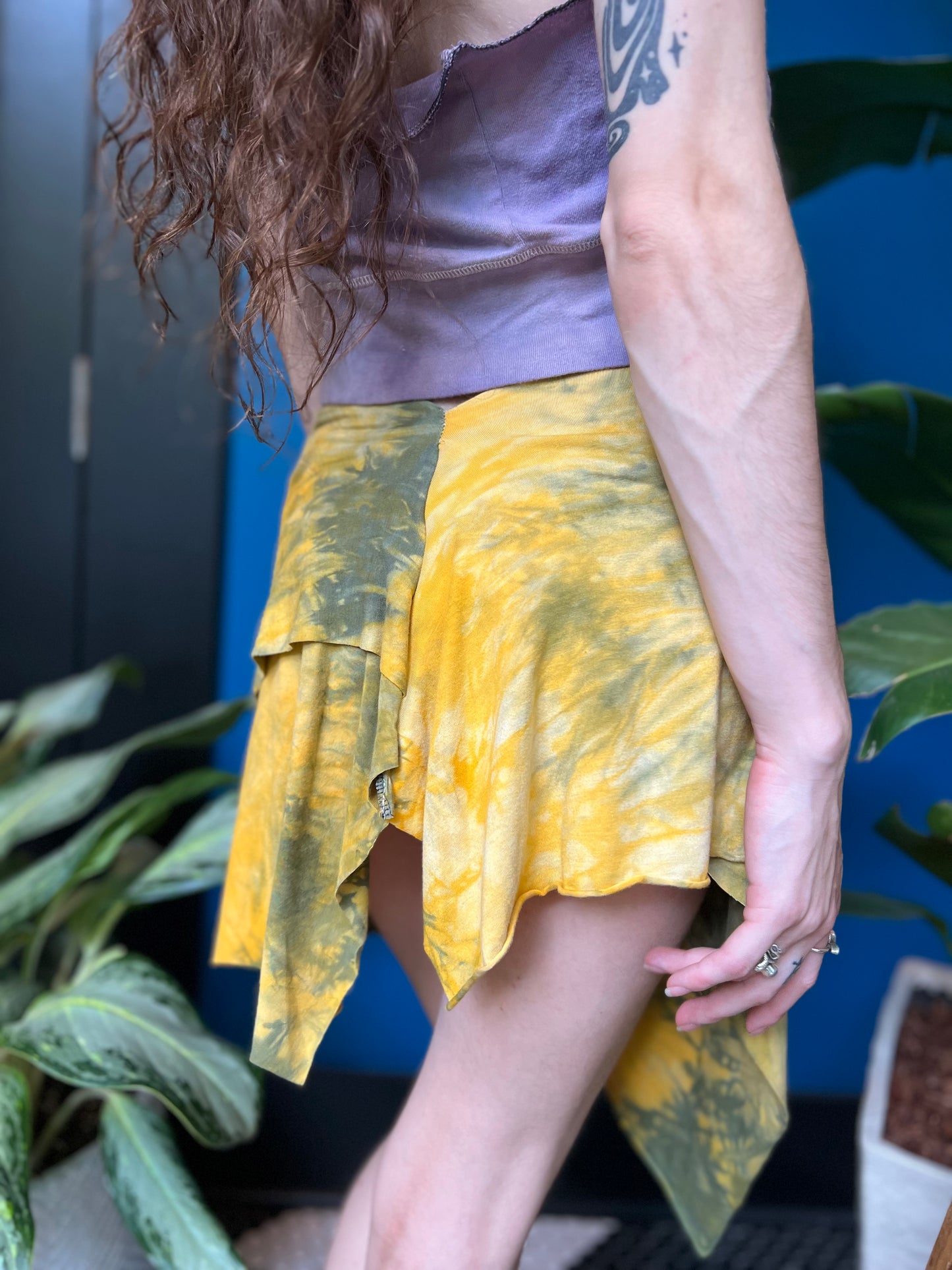 Lemon and Sage Mini Athena Skirt