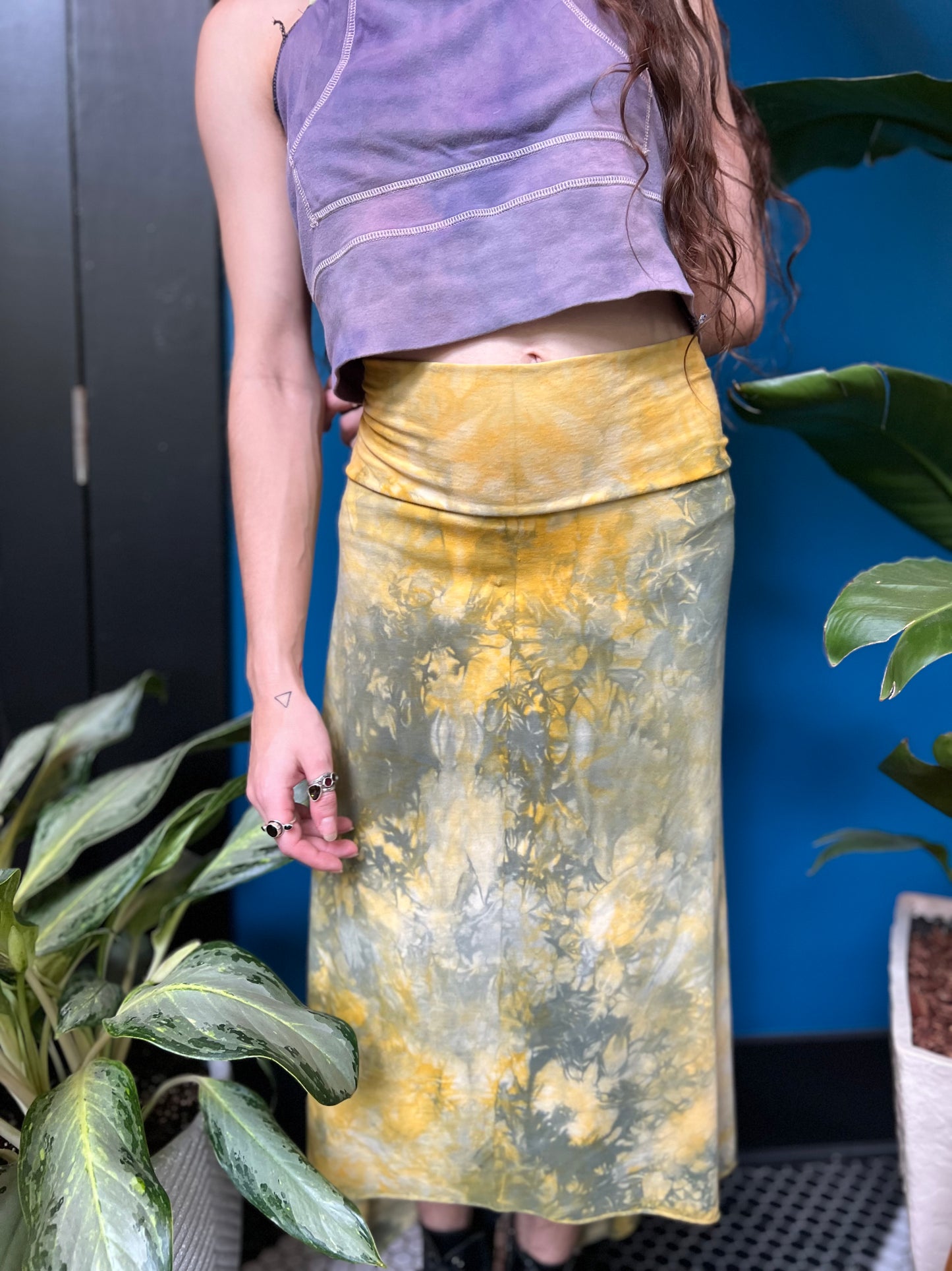 Lemon and Sage Maxi Athena Skirt