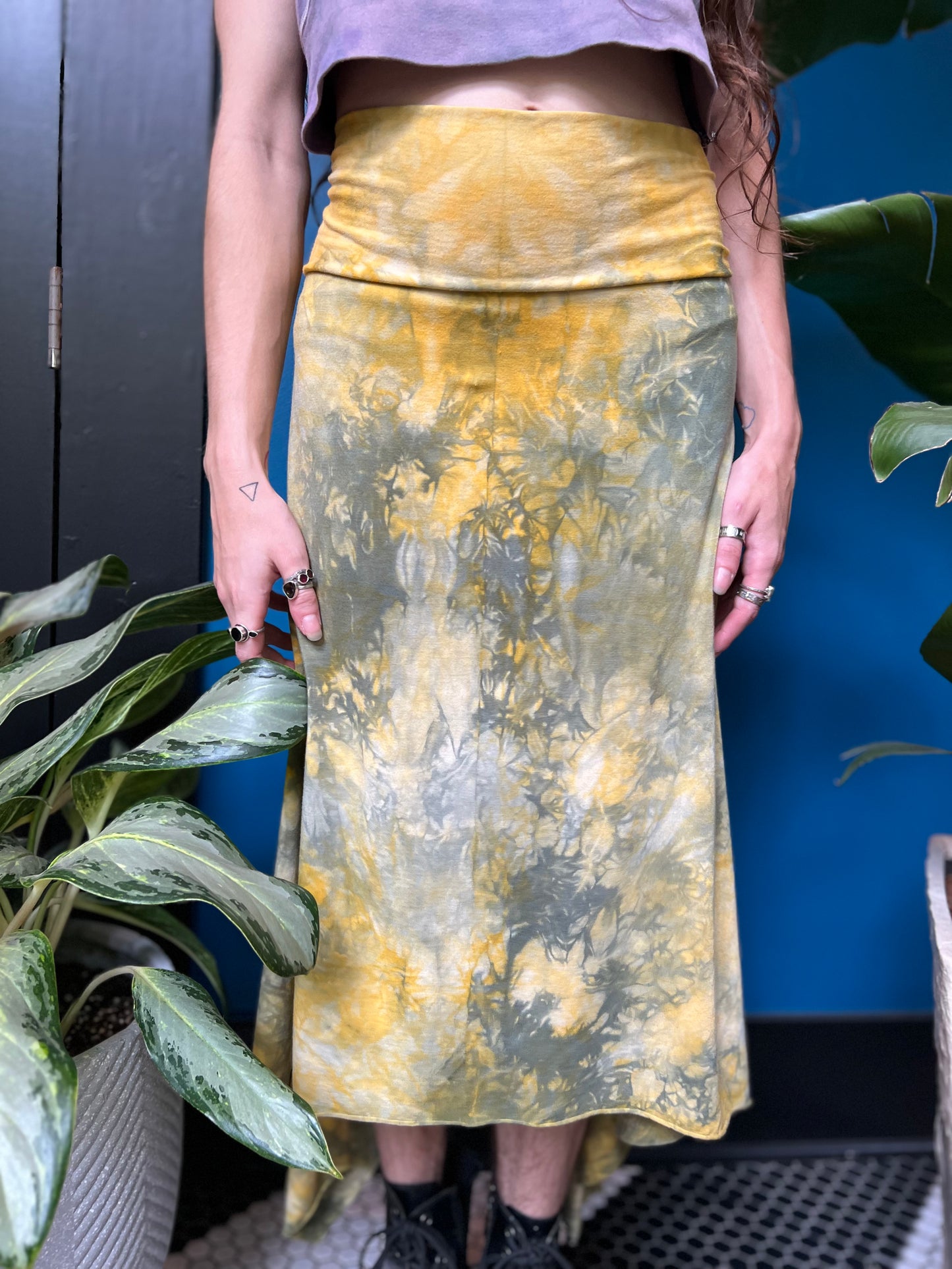 Lemon and Sage Maxi Athena Skirt