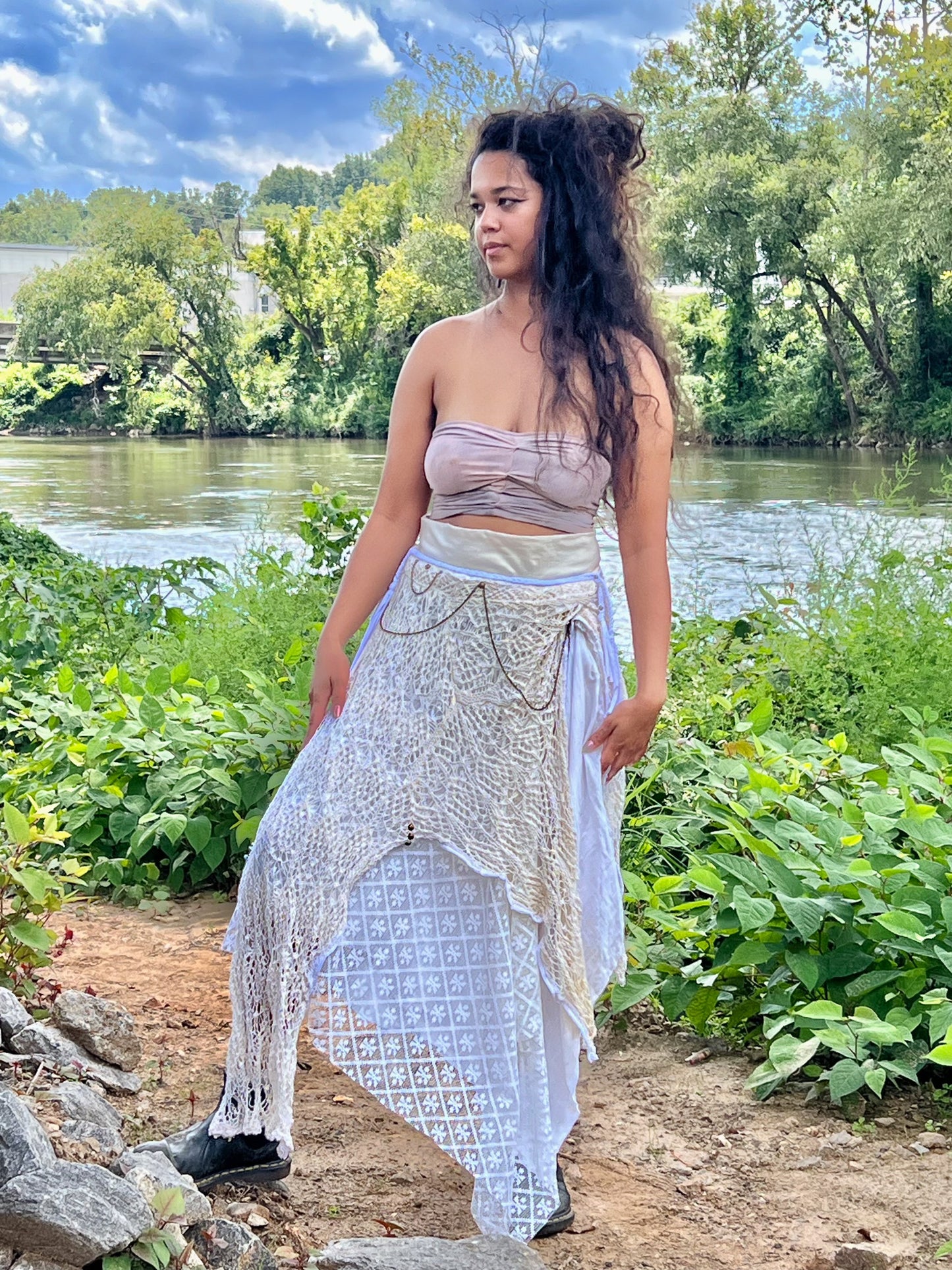 Ivory & Lace Layered She-Wolf Skirt