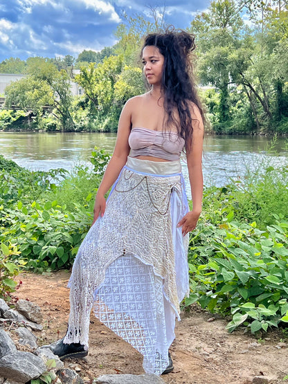 Ivory & Lace Layered She-Wolf Skirt