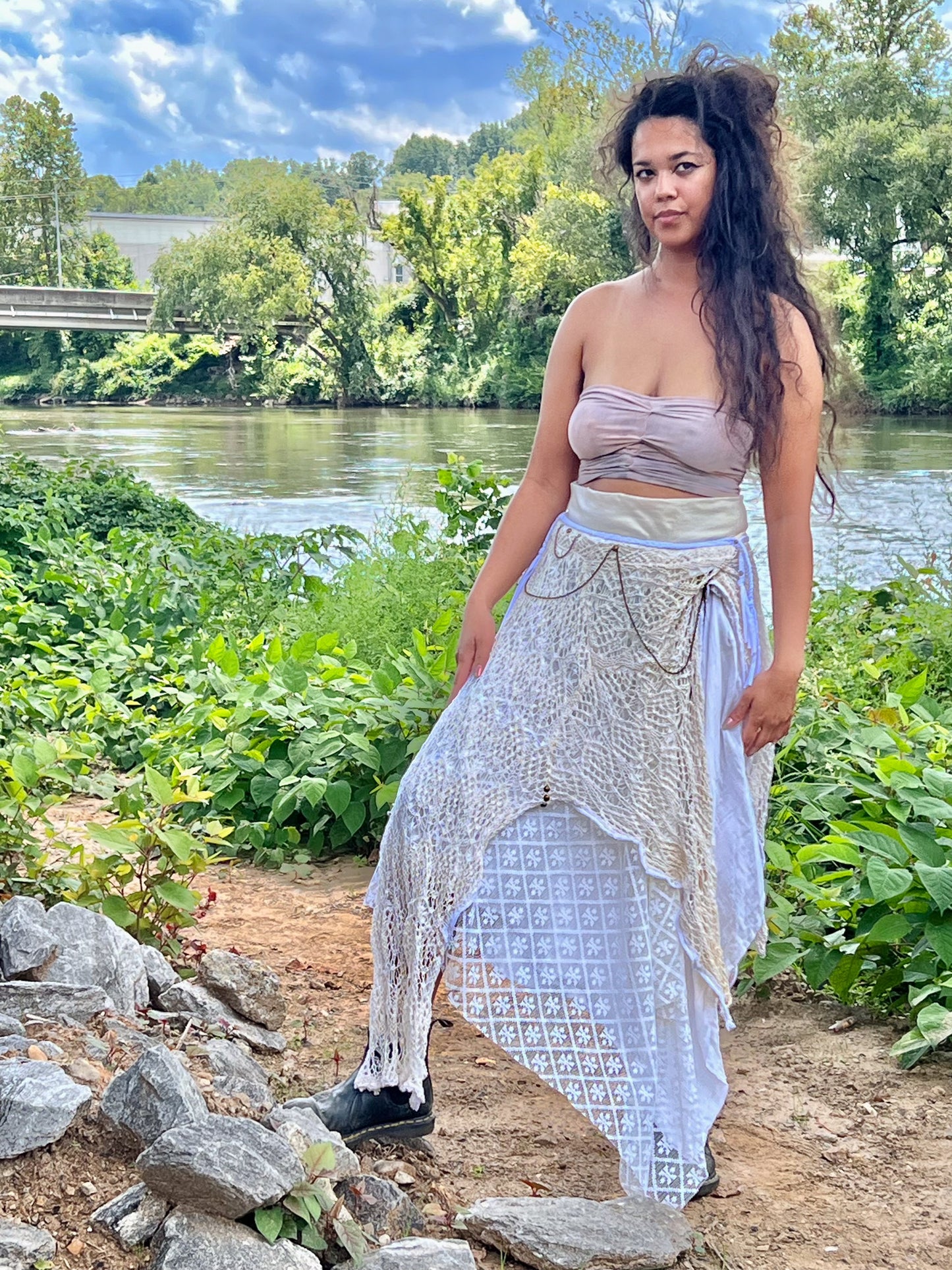 Ivory & Lace Layered She-Wolf Skirt