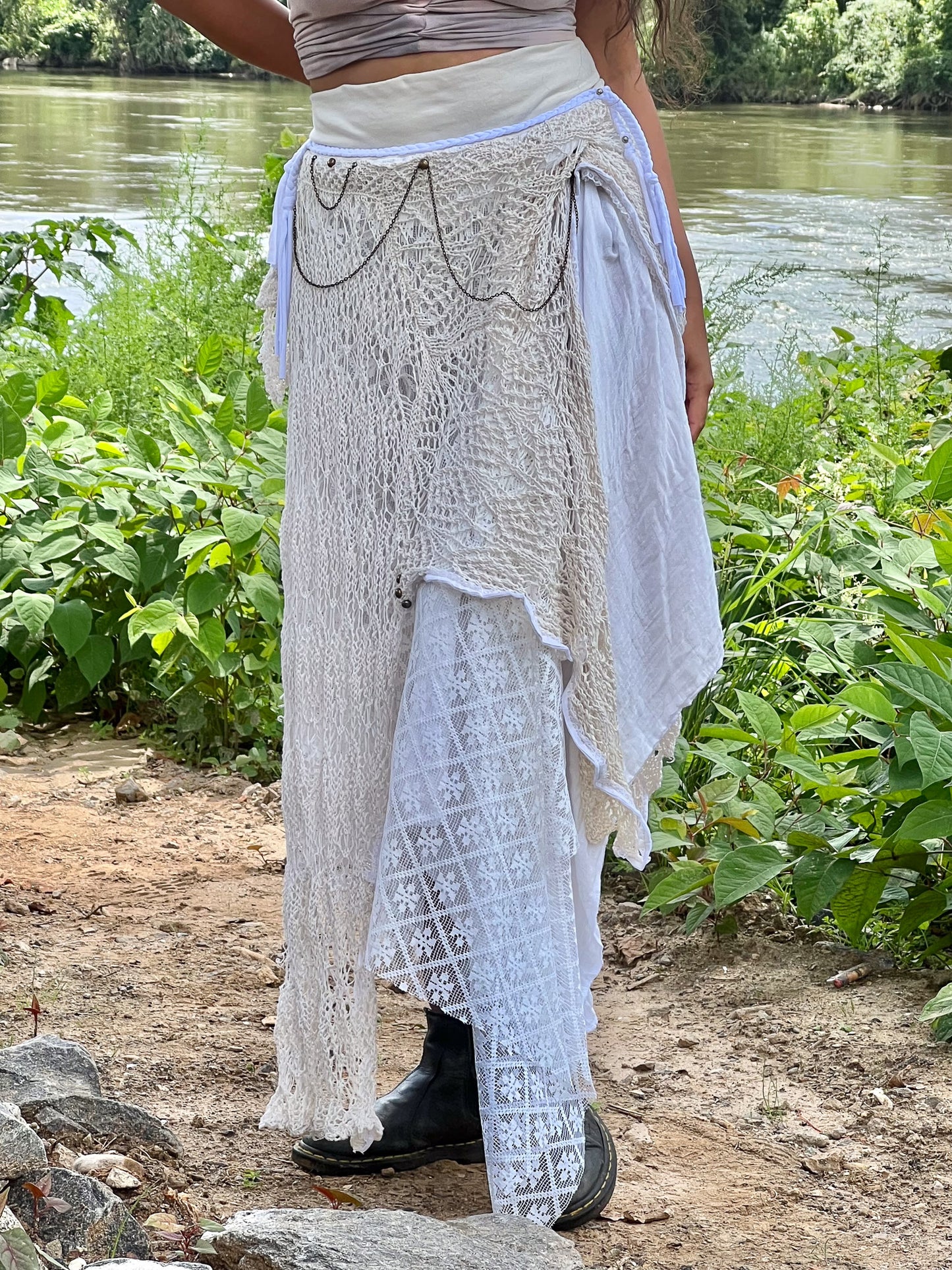 Ivory & Lace Layered She-Wolf Skirt