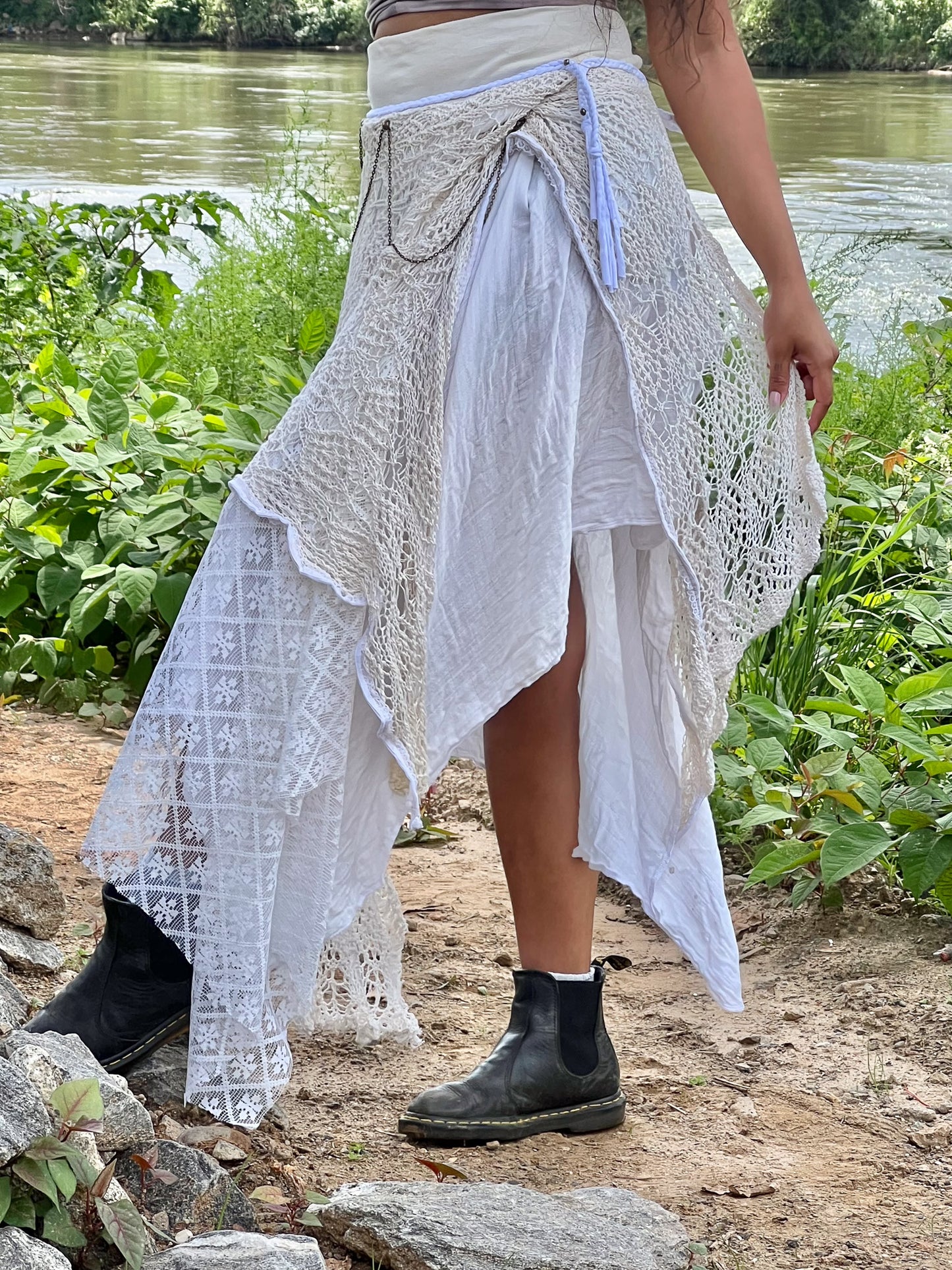 Ivory & Lace Layered She-Wolf Skirt