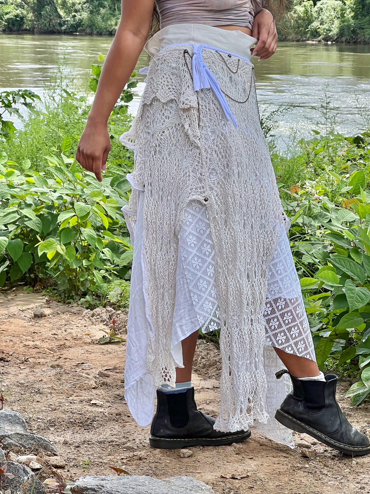 Ivory & Lace Layered She-Wolf Skirt