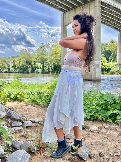 Cream Sheer & Lace She-Wolf Skirt