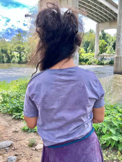 LO Lavender Seahorse 100% Cotton Crop Top