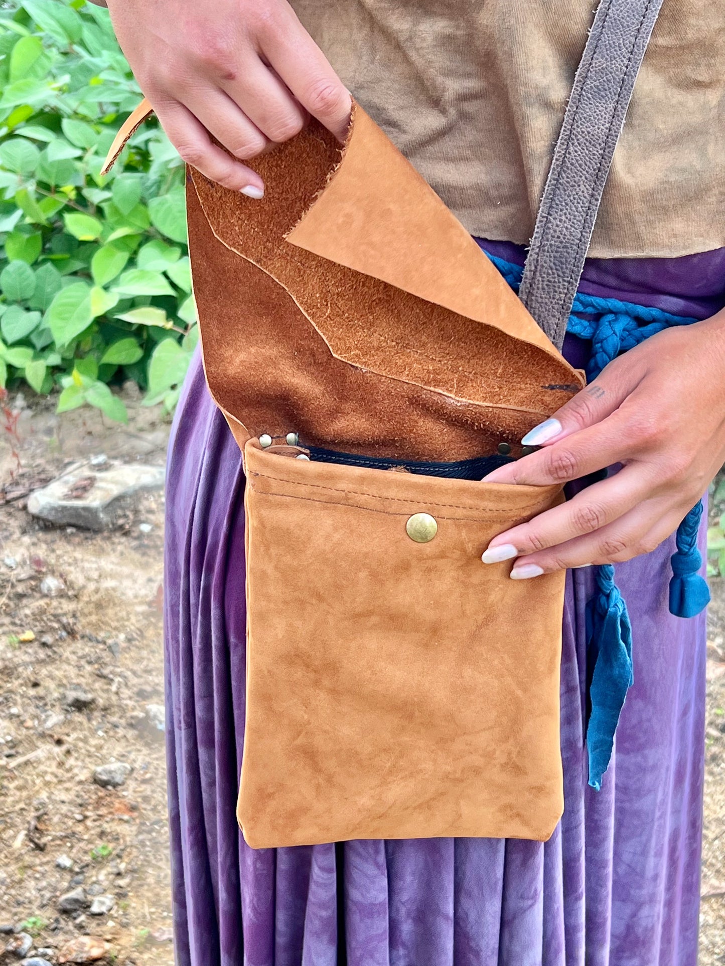 Sienna Nubuck Leather Crossbody Mini Bag