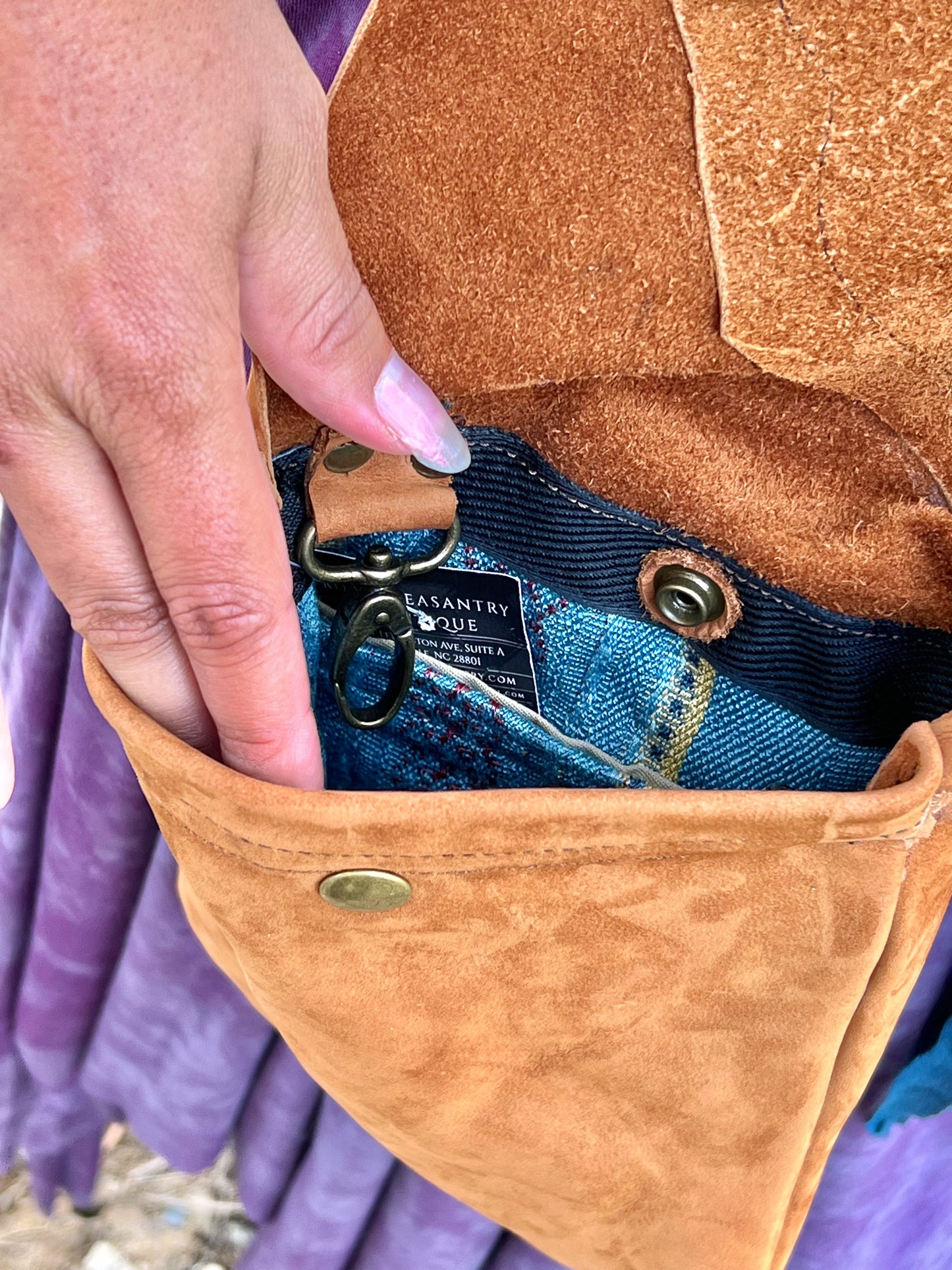 Sienna Nubuck Leather Crossbody Mini Bag