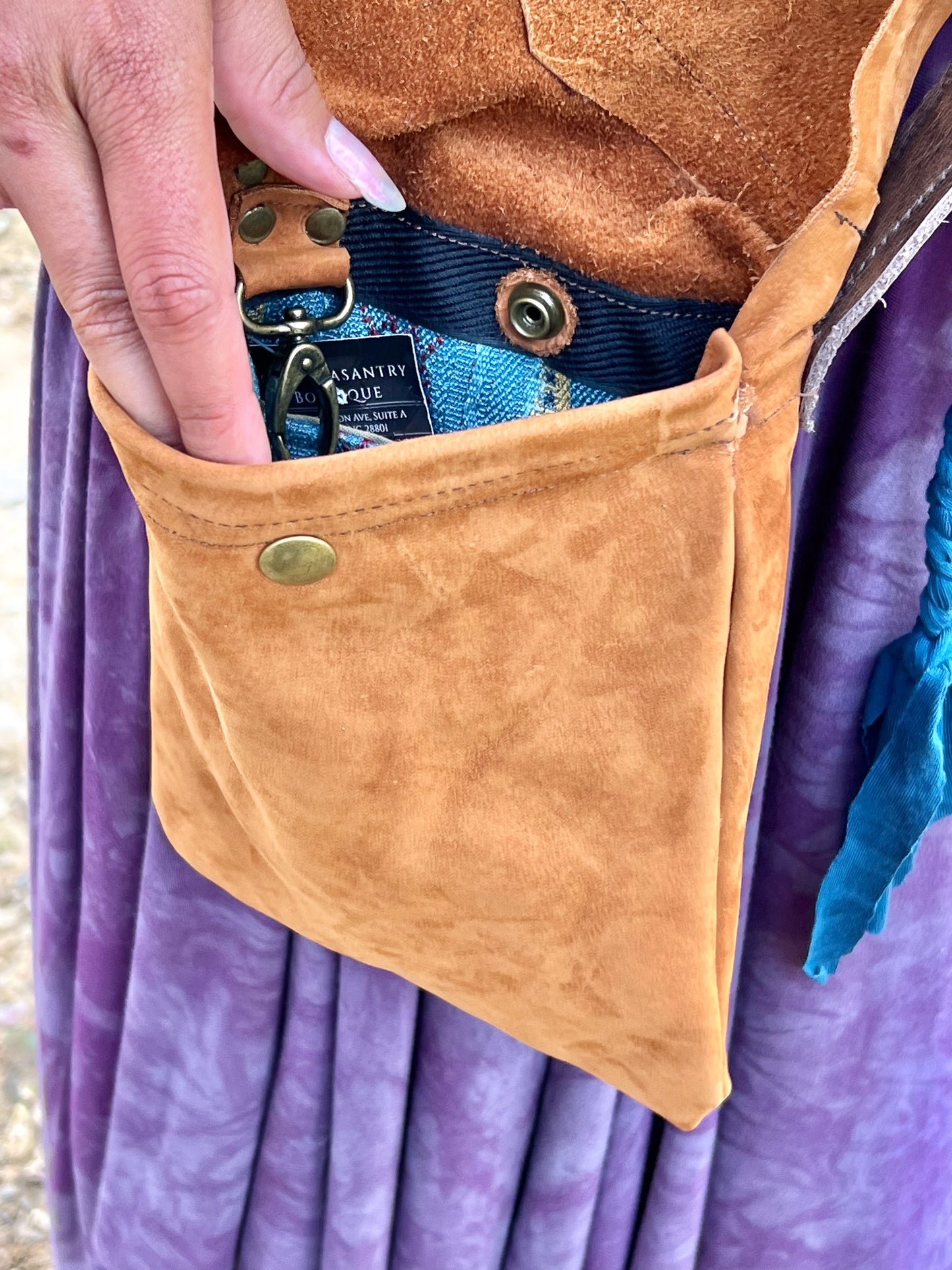 Sienna Nubuck Leather Crossbody Mini Bag