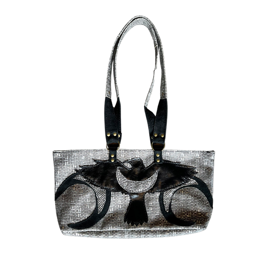 Branson Nickel Leather Mini Tote Bag